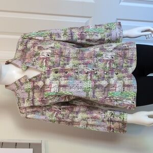 Christopher&Banks Shirt/Jacket Snap Front Cotton/Spandex EUC SzXL